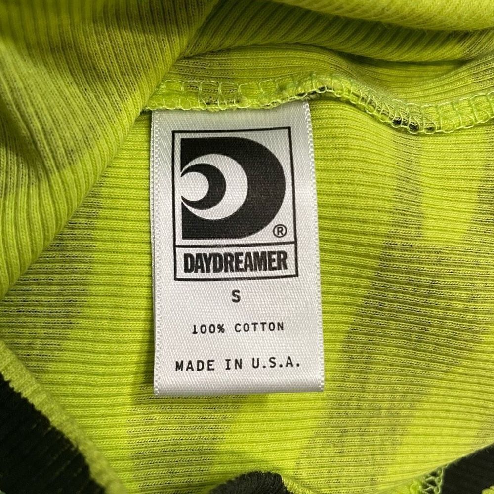 Daydreamer Green Punch Zebra Ribbed Tank Top Small - Picture 5 of 6